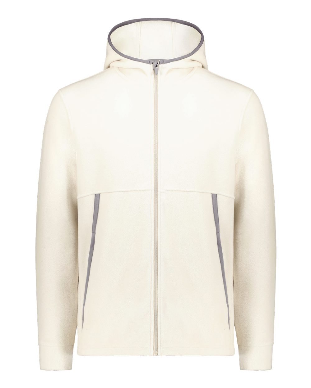 Augusta Sportswear Unisex Eco Revive™ Polar Fleece Hooded Full-Zip Jacket. 6858 - Oyster