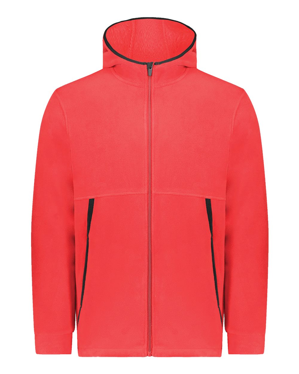 Augusta Sportswear Unisex Eco Revive™ Polar Fleece Hooded Full-Zip Jacket. 6858 - Scarlet
