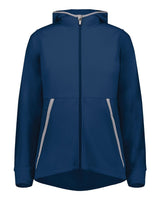 Augusta Sportswear Women's Eco Revive™ Polar Fleece Hooded Full-Zip Jacket. 6860 - Navy