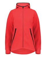 Augusta Sportswear Women's Eco Revive™ Polar Fleece Hooded Full-Zip Jacket. 6860 - Scarlet