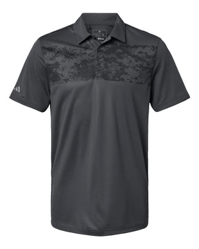Adidas Men's Camo Chest Print Polo. A585 - Grey Six