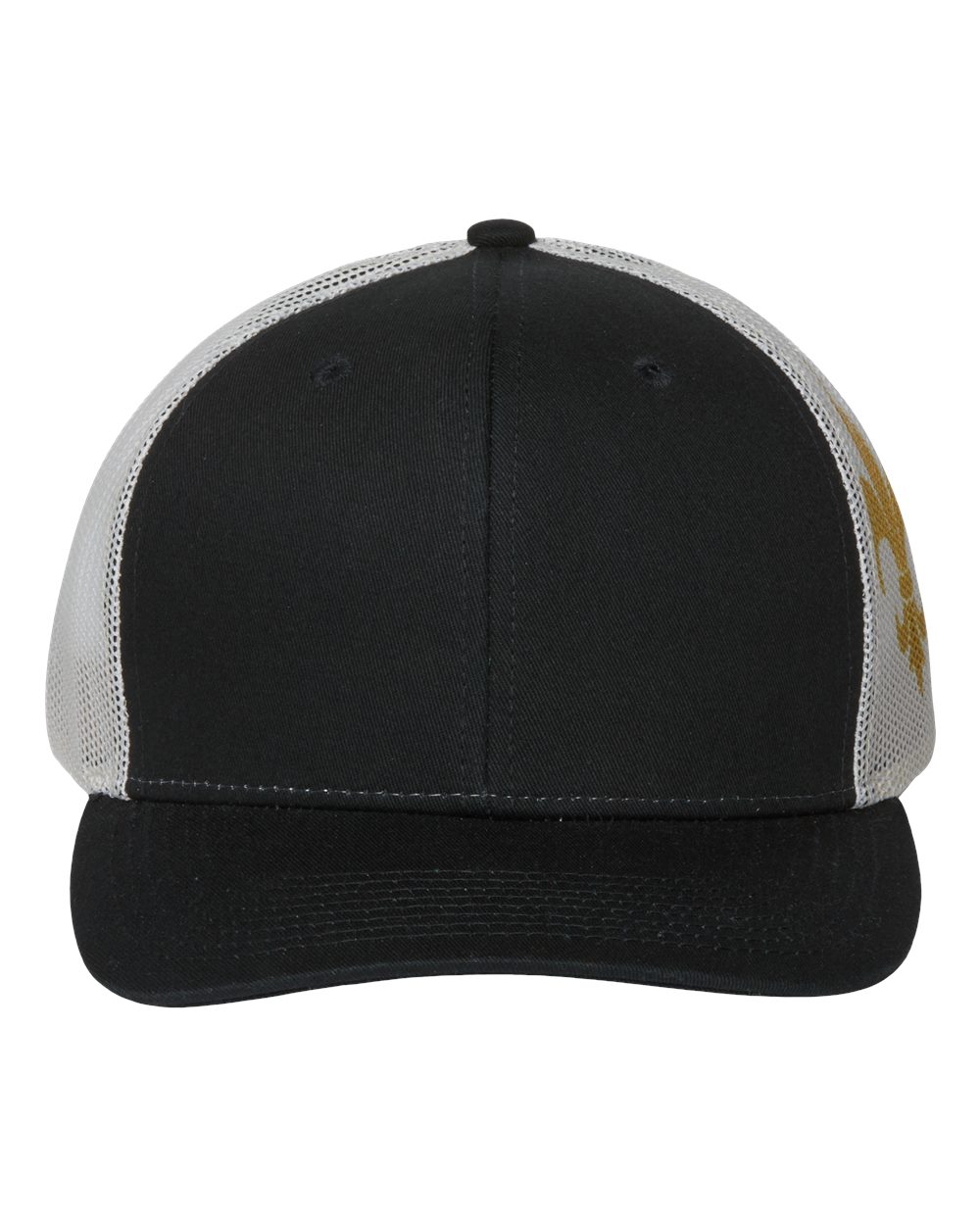 Kati Printed Mesh Trucker Cap. S700M - Black/ Vegas Gold/ Fleur De Lis