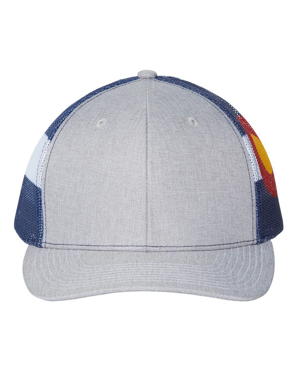 Kati Printed Mesh Trucker Cap. S700M - Heather Grey/ Colorado Flag