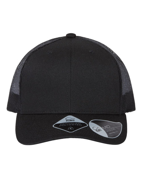 Atlantis Headwear Sustainable Trucker Cap. BRYCE - Black/ Black