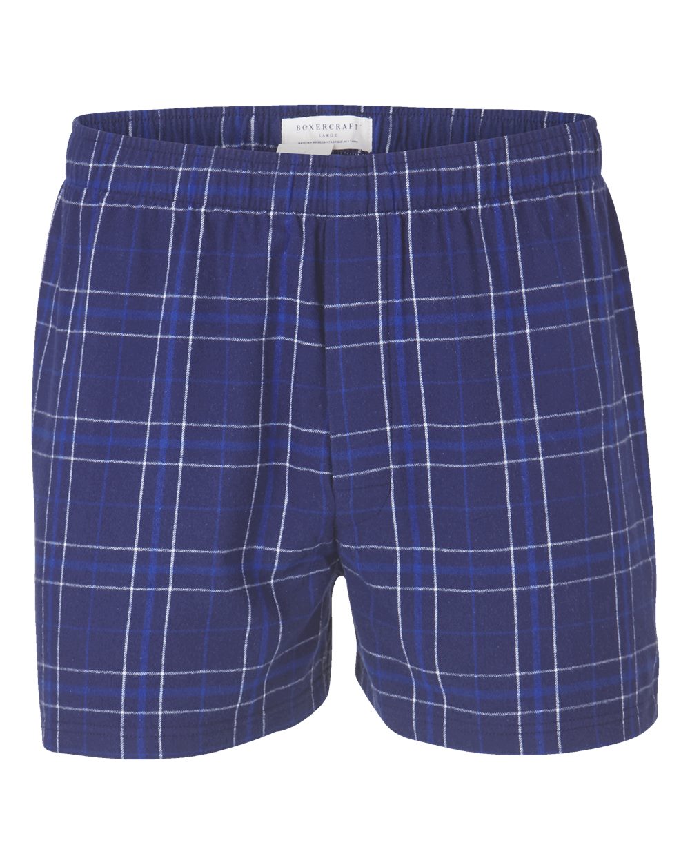 Boxercraft Men's Double Brushed Flannel Boxers. BM6701 - Navy Field Day Plaid