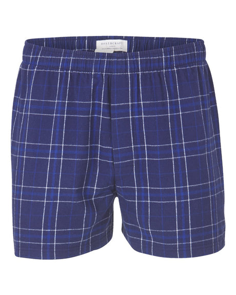Boxercraft Men's Double Brushed Flannel Boxers. BM6701 - Navy Field Day Plaid