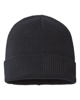Atlantis Headwear Sustainable Cuffed Beanie. NELSON - Black