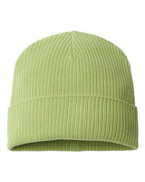 Atlantis Headwear Sustainable Cuffed Beanie. NELSON - Leaf Green