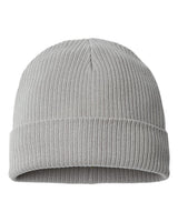 Atlantis Headwear Sustainable Cuffed Beanie. NELSON - Light Grey