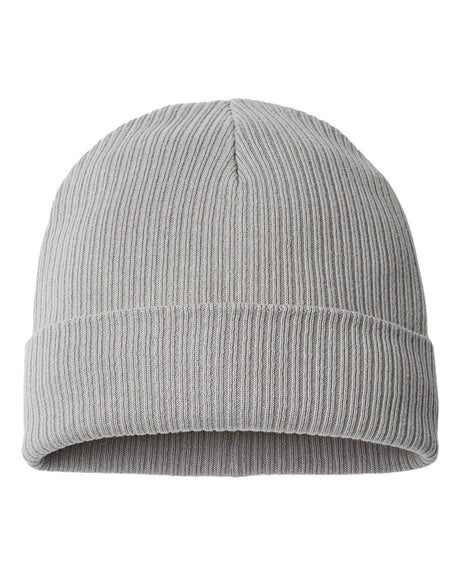Atlantis Headwear Sustainable Cuffed Beanie. NELSON - Light Grey
