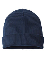 Atlantis Headwear Sustainable Cuffed Beanie. NELSON - Navy