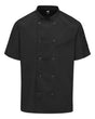 Chef Designs Airflow Raglan Chef Coat. 052M - Black/ Black Mesh