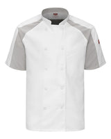 Chef Designs Airflow Raglan Chef Coat. 052M - White/ Grey Mesh