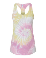 Colortone Women's Tie-Dyed Racerback Tank Top. 3400 - Desert Rose