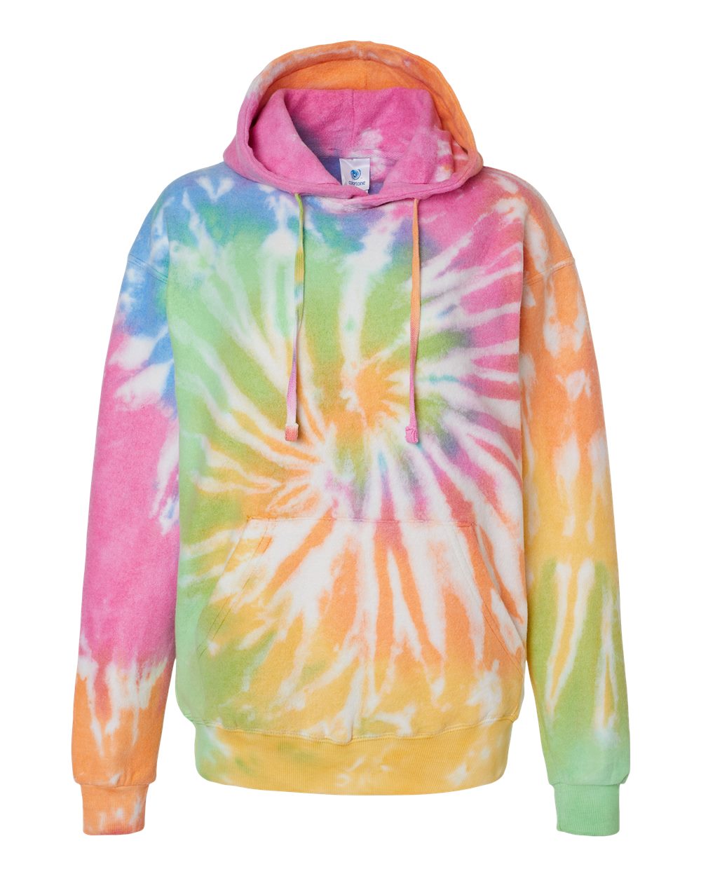 Colortone Unisex Tie-Dyed Cloud Inside-Out Fleece Hooded Sweatshirt. 8600 - Eternity