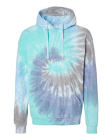 Colortone Unisex Tie-Dyed Cloud Inside-Out Fleece Hooded Sweatshirt. 8600 - Glacier