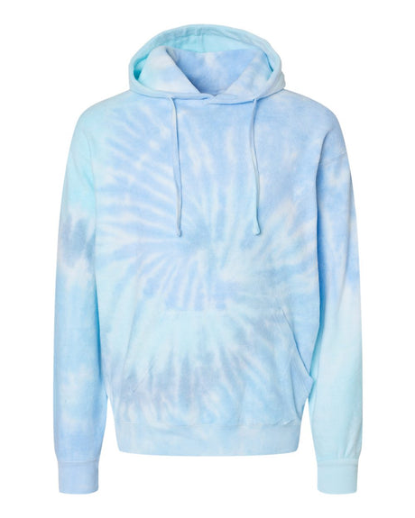 Colortone Unisex Tie-Dyed Cloud Inside-Out Fleece Hooded Sweatshirt. 8600 - Lagoon