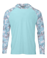 Paragon Unisex Tortuga Extreme Performance Hooded Long Sleeve T-Shirt. 240 - Aqua Blue