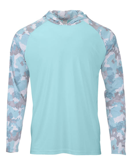 Paragon Unisex Tortuga Extreme Performance Hooded Long Sleeve T-Shirt. 240 - Aqua Blue