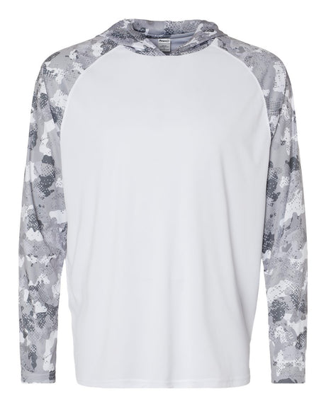 Paragon Unisex Tortuga Extreme Performance Hooded Long Sleeve T-Shirt. 240 - White/ Aluminum Camo