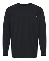 Dickies Men's Traditional Heavyweight Long Sleeve T-Shirt. WL50 - Black