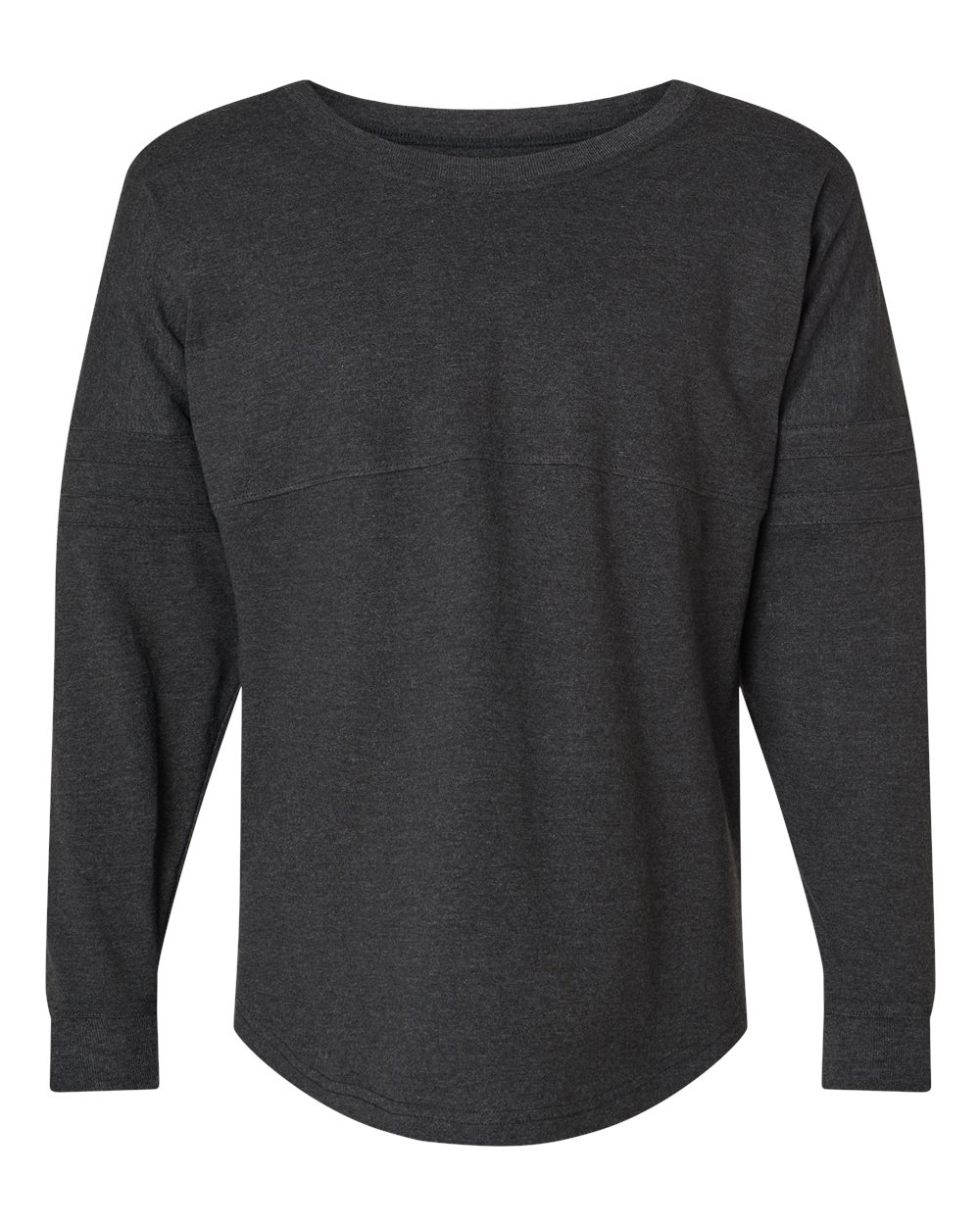 Boxercraft Women's Pom Pom Long Sleeve Jersey T-Shirt. BW3514 - Charcoal