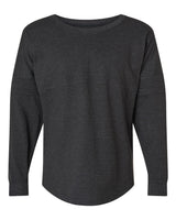 Boxercraft Women's Pom Pom Long Sleeve Jersey T-Shirt. BW3514 - Charcoal