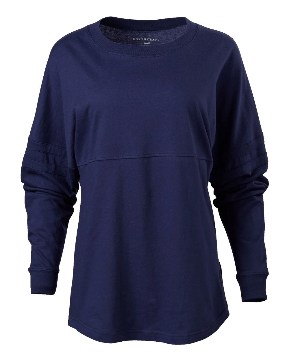 Boxercraft Women's Pom Pom Long Sleeve Jersey T-Shirt. BW3514 - Navy
