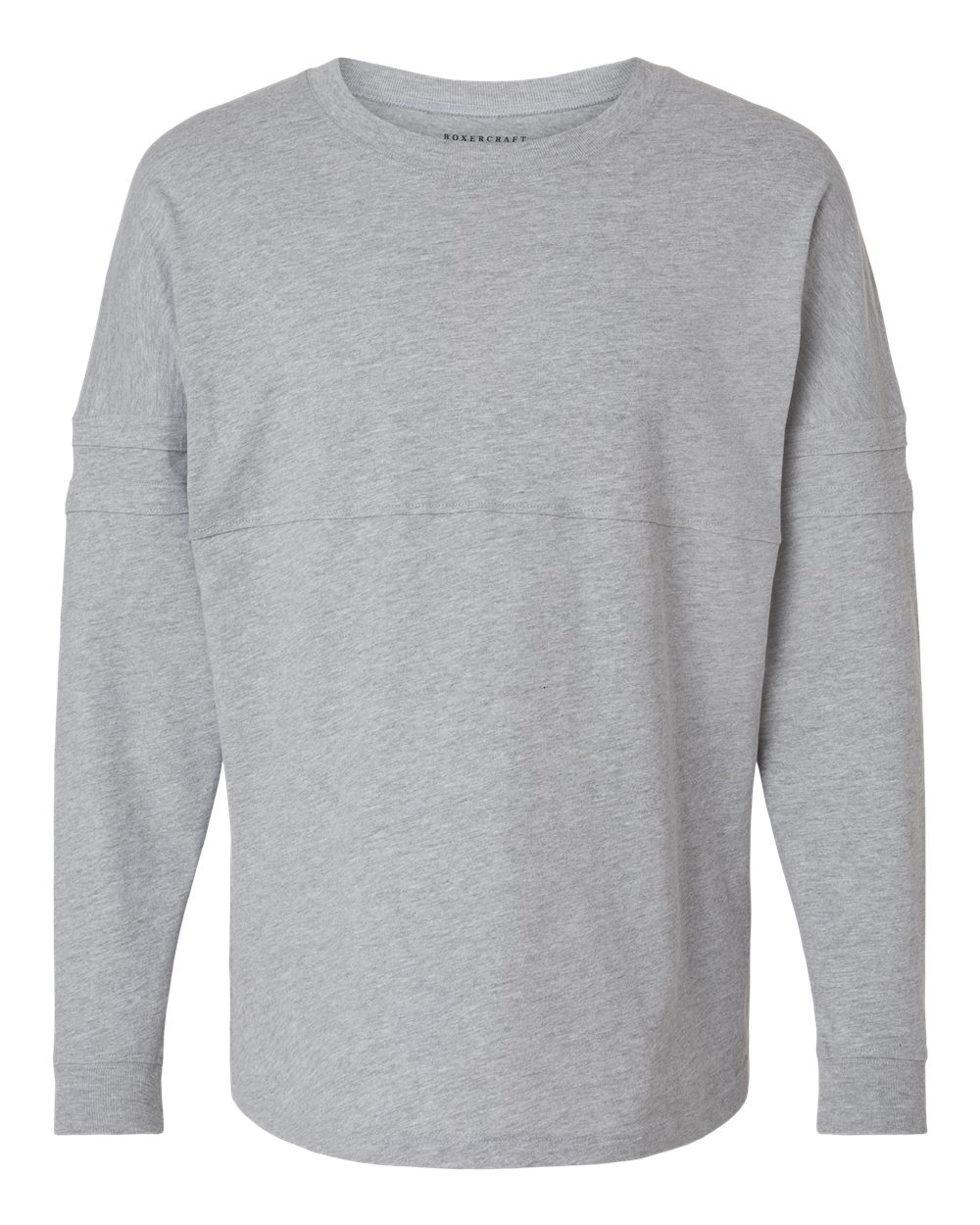 Boxercraft Women's Pom Pom Long Sleeve Jersey T-Shirt. BW3514 - Oxford Heather
