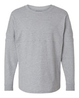 Boxercraft Women's Pom Pom Long Sleeve Jersey T-Shirt. BW3514 - Oxford Heather