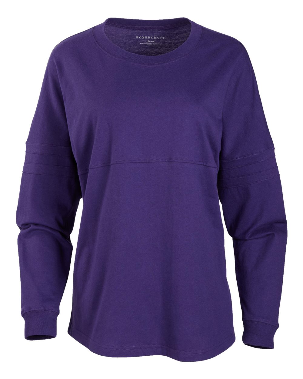Boxercraft Women's Pom Pom Long Sleeve Jersey T-Shirt. BW3514 - Purple