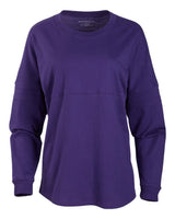 Boxercraft Women's Pom Pom Long Sleeve Jersey T-Shirt. BW3514 - Purple