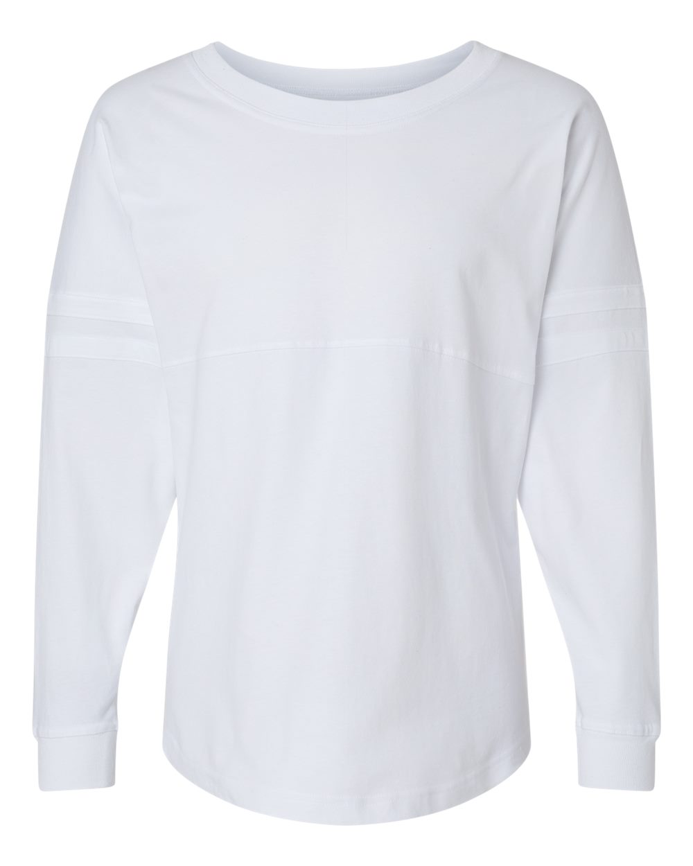Boxercraft Women's Pom Pom Long Sleeve Jersey T-Shirt. BW3514 - White