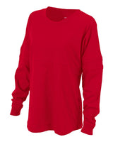 Boxercraft Women's Pom Pom Long Sleeve Jersey T-Shirt. BW3514 - True Red