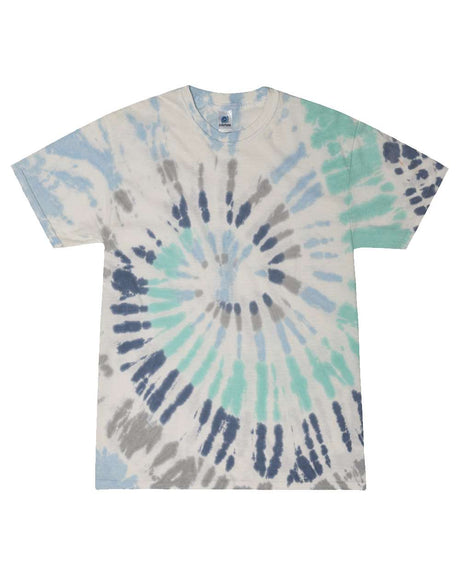 Colortone Unisex Multi-Color Tie-Dyed T-Shirt. 1000 - Glacier