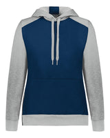 Augusta Sportswear Women's Eco Revive™ Three-Season Triblend Fleece Hooded Sweatshirt. 6867 - Navy/ Grey Heather
