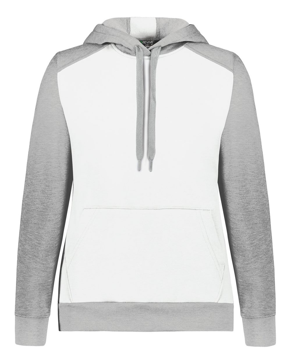 Augusta Sportswear Women's Eco Revive™ Three-Season Triblend Fleece Hooded Sweatshirt. 6867 - White/ Grey Heather