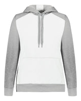 Augusta Sportswear Women's Eco Revive™ Three-Season Triblend Fleece Hooded Sweatshirt. 6867 - White/ Grey Heather