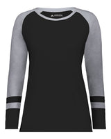 Augusta Sportswear Women's Triblend Fanatic 2.0 Long Sleeve T-Shirt. 2917 - Black/ Grey Heather