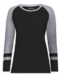 Augusta Sportswear Women's Triblend Fanatic 2.0 Long Sleeve T-Shirt. 2917 - Black/ Grey Heather