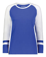 Augusta Sportswear Women's Triblend Fanatic 2.0 Long Sleeve T-Shirt. 2917 - Royal/ White