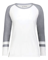Augusta Sportswear Women's Triblend Fanatic 2.0 Long Sleeve T-Shirt. 2917 - White/ Grey Heather