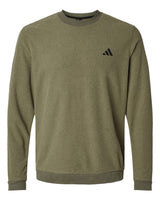 Adidas Men's Terry Loop Crewneck Sweatshirt. A586 - Olive Strata