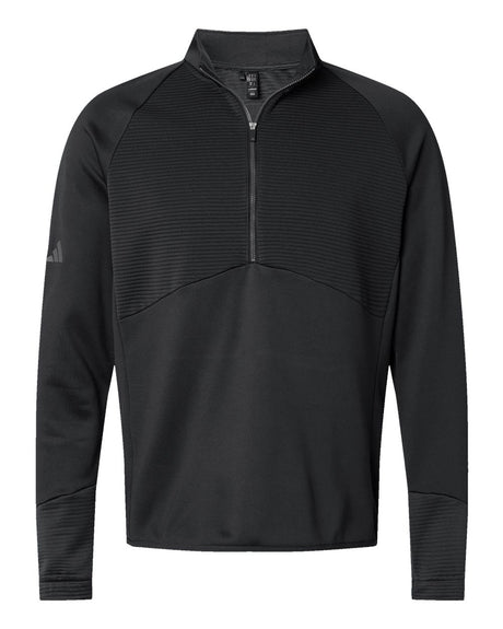 Adidas Men's Performance Quarter-Zip Pullover. A587 - Black