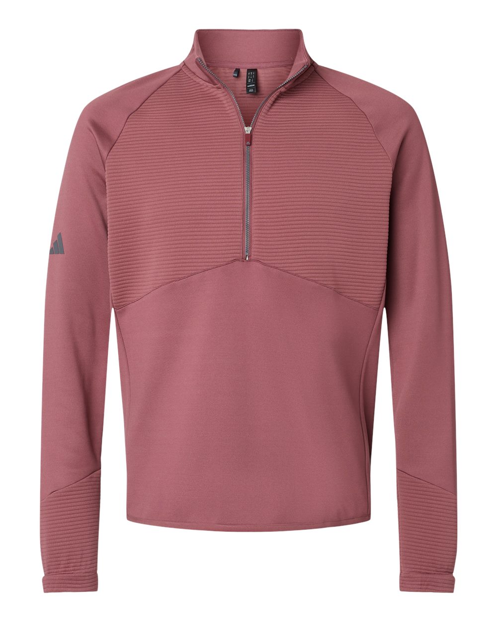 Adidas Men's Performance Quarter-Zip Pullover. A587 - Quiet Crimson
