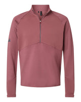 Adidas Men's Performance Quarter-Zip Pullover. A587 - Quiet Crimson