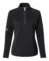 Adidas Women's Spacer Quarter-Zip Pullover. A589 - Black