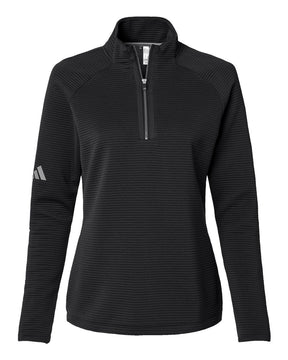 Adidas Women's Spacer Quarter-Zip Pullover. A589 - Black