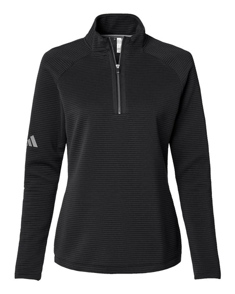 Adidas Women's Spacer Quarter-Zip Pullover. A589 - Black