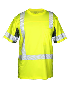 Kishigo Unisex Premium Black Series® Cool Touch Class 3 T-Shirt. 9175 - Lime